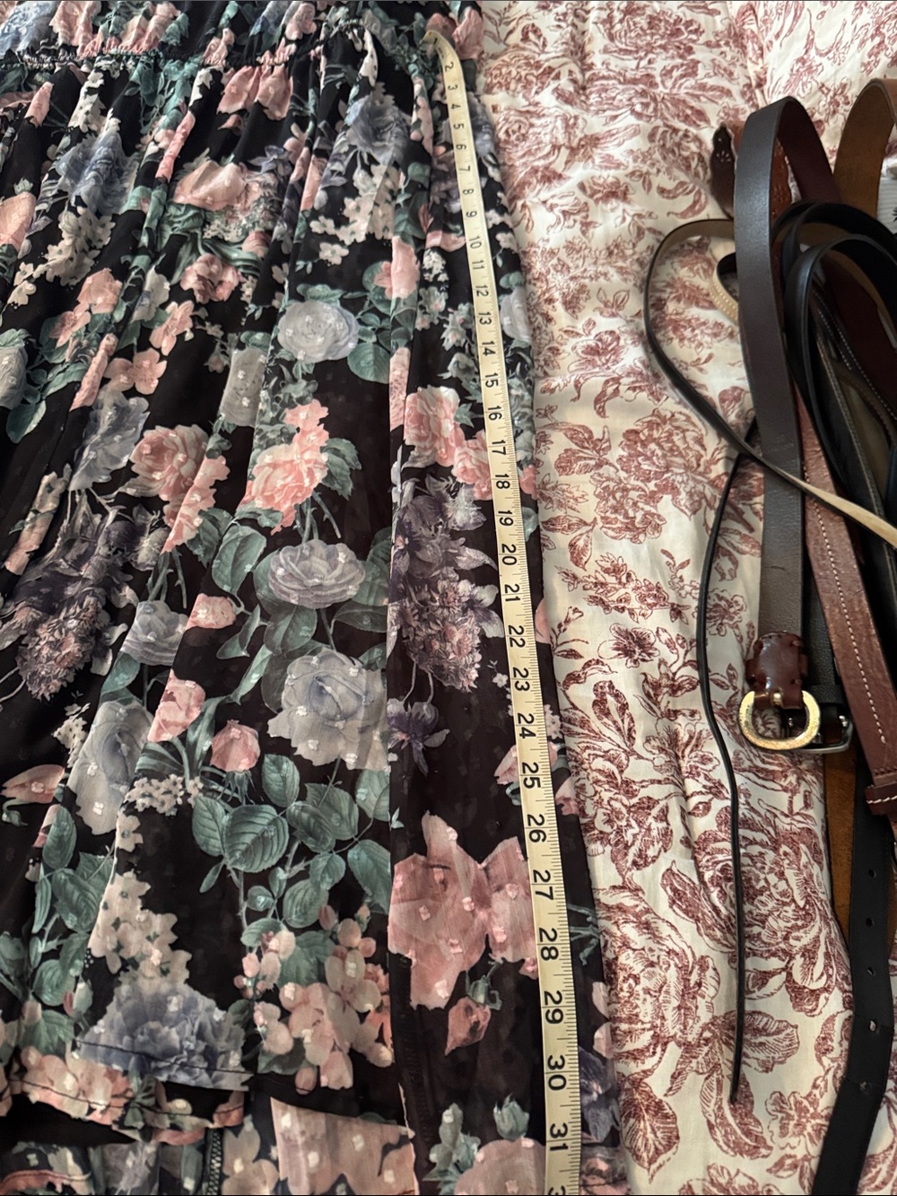 torrid Black Floral Tiered Maxi Dress with Pink and Sage Accents - Picture 4 of 7
